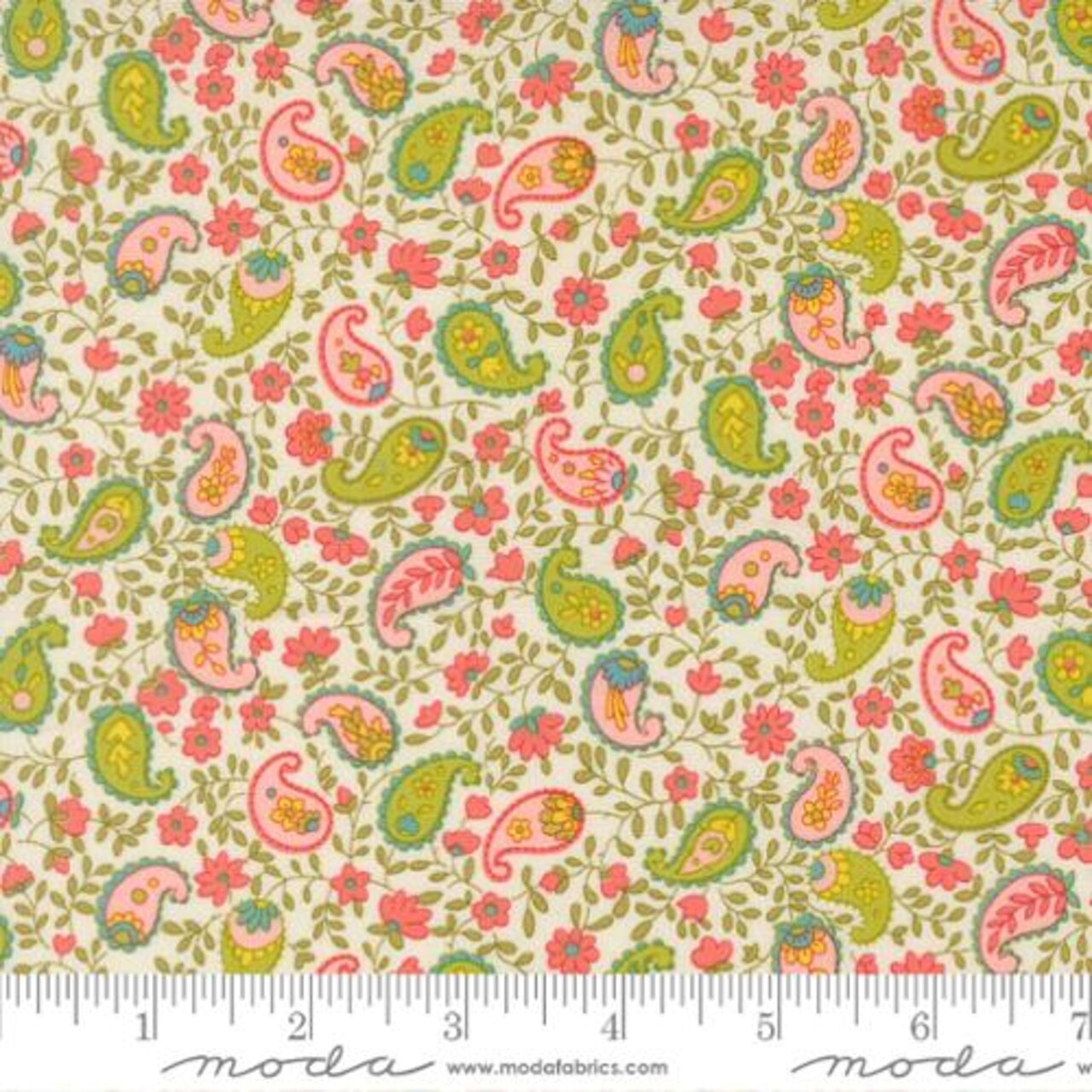 Fabric Moda Cloud Peaceful Paisley Happy Daze by the Quarter Yard 33845-11